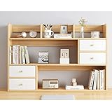 Organizer - Organizer Büro, Arbeitsplatten-Bücherregal Mit 4 Schubladen, 3-stufiges Massivholz-Computertisch-Bücherregal, Büro-Schlafzimmer-Schreibtisch, Kleines Bücherregal, 113X17X80CM ( Color : A )