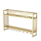 PAREKS Industrielles Regal, Wandmontage, Lagerregal for Küchenrestaurants, Eisenglasregal, Kelch-Stemware-Halter, Präsentationsregal (Color : A)