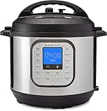 Instant Pot Duo Nova 7-in-1 Smart Cooker 10 L - Elektrischer Mehrzweck-Schnellkochtopf, Schongarer, Reiskocher, Sauteuse, Joghurtbereiter, Dampfgarer & Speisenwärmer, Edelstahl Silber