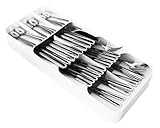 BOAA Fresh Besteckorganizer mit neun Fächern (weiß) für Schublade Küche, Besteckkasten, Ordnungssystem Küche, Schubladen Organizer Küche, Aufbewahrung Küche, 16,5cm Breite