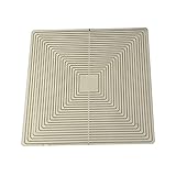 Guulqey Quadratisches Windspiel für den Außenbereich, Garten, Metall, hängende Dekoration, nordischer Heimanhänger, Feng Shui, Silber
