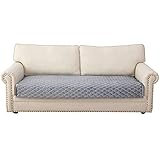 Eismodra Sofa Überzug,Sofabezug 3 Sitzer,Anti-Rutsch-Couch Überzug für L Form Sofaschoner Chaiselongue Ecksofa 2 Sitzer Schonbezüge Wohnzimmer Sessel Hunde Haustiere,Hellgrau,90x160cm(nur 1 Stück)