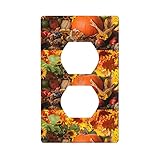 Thanksgiving Day Kürbis Stilvolle und langlebige bedruckte Lichtschalter-Panel, ideal für Wohn- und Gewerbebereiche