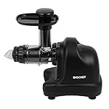 BioChef Axis Slow Juicer / Kaltpress Entsafter / Horizontaler Entsafter / Saftpresse - 150Watt & 60U/min - ideal für Weizengras, Obst & Gemüse (Schwarz)
