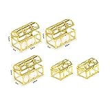 Homoyoyo 5 Stück Box Kuchen Dekorieren Piraten Dekor Goldendoodle Ornament Cookie Organisation Kristall Schmuck Truhe Goldene Schatzkiste Aufbewahrungsbox Schatztruhe Ornamente Goldene