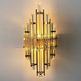 bamyum Wandleuchte Innen Champion Wandlampe Aus Metall und Glas Wandlampe Innen Deko Gold Farbe 25 x 45 cm Wandleuchte Vintage für Alle Zimmer Deko für Schlafzimmer, Wohnzimmer, Korridor