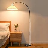 Bogenlampe mit Marmorfuß höhenverstellbar 150-180cm,Stehlampe Stehleuchte Bogenleuchte Bogenstandleuchte Standleuchte für Schlafzimmer, Hotel,Fußschalter