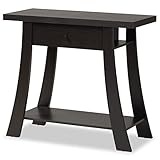 Baxton Studio Herman Konsolentisch mit 1 Schubladen, Holz, Dunkelbraun