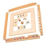 TOYANDONA 1 Set Digitales Brettspiel Kleinkinder Spieltische Für Kinder Holzbrettspiel Lernbrettspiele Holzbrett Würfelspiele Mit Zahlen Eltern-Kind-Spielbox