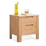 HASMI Nachttisch Nachttisch mit 2 Schubladen Holzablagerungskabinett-Endtisch Modern Stil Nachttisch for Schlafzimmer Wohnzimmer Büro 17.7 'H Bedside Table