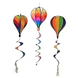 KONTONTY 3 Stück Heißluftballon-Windleiste Für Draußen Spielzeug Outdoor-Dekoration Solarleuchten Dekorative Außenspinner Windräder Für Den Außenbereich Windräder Für Den Hof