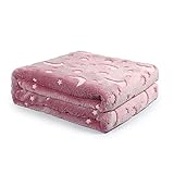 hero-s Weiche Flanelldecke für Kinder und Erwachsene, leuchtet im Dunkeln, dekorativer leuchtender Überwurf für Bett, Sofa, Couch, Auto, leuchtet im Dunkeln