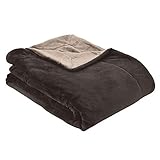 s.Oliver Doublesoft Kuscheldecke 150x200 - super kuschelig & warm, Polyesterflausch Decke Dunkelbraun braun
