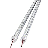 DOITOOL 2 Stück Led-Streifenlichter Led-Stablicht Led-Leuchten Streifenlichtleiste 12 V Led-Starrer Streifen Klebestreifen Beleuchtung Lichtstreifen Dc12V Weißes Nachtlicht