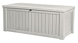 Keter Jumbo Deck Box Plastic Garden Storage Box White - 570 Liter Fassungsvermögen