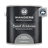 Wanders24 Pastell Erlebnisse (2,5 Liter, Felsbrocken) edelmatte Wandfarbe - Feine Farben - in 90 Farbtönen - Wandfarbe Grau - Made in Germany
