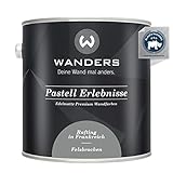 Wanders24 Pastell Erlebnisse (2,5 Liter, Felsbrocken) edelmatte Wandfarbe - Feine Farben - in 90 Farbtönen - Wandfarbe Grau - Made in Germany