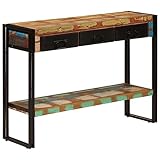 Youuihom Wohnzimmertische aus Holz, Erfrischungstisch, Tisch für die Diele, Konsolentisch 110x30x76 cm Altholz Massiv Geeignet für kleine Räume, Wohnräume, Schlafzimmer, Wohnung