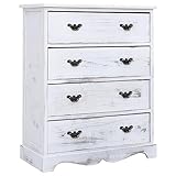 Youuihom Anrichte, Nachttische, Mehrzweckschränke, Foyer-Schränke, Geeignet für Wohnzimmer, Schlafzimmer, Bäder, Flure, Schubladenkommode Weiß 60×30×75 cm Holz