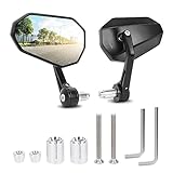 SUPAREE Motorrad Spiegel Universal Motorrad Rückspiegel Motorrad Spiegel e-geprüft 360°Drehbar mit Robuste Aluminiumlegierung kompatibal für Scooter Roller ATV(Links und Rechts)