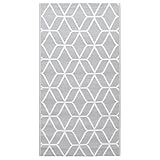 vidaXL Outdoor Teppich Zweischichtiger Jacquard Terrassenteppich Küchenteppich Außenteppich Indoor Terrasse Balkon Flur Küche Bad Grau 80x150cm PP
