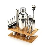 Cocktail Shaker Making Set,16pcs Bartender Kit for Mixer Wine, Stainless Steel Bars Tool, Home Drink Party Accessories