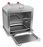 Beeftec Hotbox XL Original | Made in Germany | 850 Grad Oberhitze-Gasgrill aus Edelstahl | inkl. Grillrost, Grillhandschuhe, 2 x Gastroschale u.v.m.