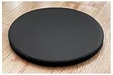 Esszimmerstuhlauflage, rundes Sitzkissen aus Leder, rundes Stuhlkissen aus Memory-Schaum, Hockerkissen, Stuhlauflage für Esszimmerstühle, wasserdicht, verschleißfest und langlebig (Farbe: Schwarz, Grö