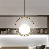 Moderne Glas-Kronleuchter für Kinderzimmer, Innendekoration, goldene Kreis-Küchen-Innendeckenleuchte, nordische Kugel-Hängebeleuchtung für Wohnzimmer, Zuhause, Loft, Industrie-Leuchte Interesting