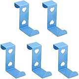Haken, 5 Stück Türhaken zum Aufhängen, Kleiderhaken für die Tür, Handtuchhalter, Kleiderhaken, Garderobenhaken, Türhaken für Kinderzimmer (Blau A) (Blau a)