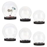 PH PandaHall 3 Größen Cloche Glaskuppel Glas Display Kuppel Glocke Glas mit Korkboden Glasflaschen Kuppel Dekorative Gläser Vitrine für Blumen Aufbewahrung Zuhause Weihnachten Party Favor Dekoration