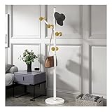 Garderobenständer Edelstahl Standgarderobe Haushalt Hochleistungs-Vertikalgarderobe Wohnzimmerkorridordekoration Metallgarderoben Garderobenständer Freistehend (Farbe: Blanc) (Blanc)