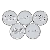 QAT - 5 edle Hochzeitsdosen für das Brautpaarauto, Lärmdosen für Wedding, Autocorso und Just Married