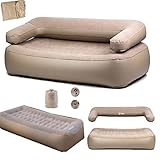 Aufblasbar Sofa Bett Mit Pumpe, Aufblasbares Schlafsofa Luftmatratze, Doppelte Höhe Aufblasbar Matratze Für Camping Heim Tragbare Reise, Aufblasbar Luft Matratze Sofa Bett Mit Pumpe,Flesh