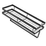 Wand-Gewürzregal, Eisen, doppelte Installationsmodi, elegant, vielseitig einsetzbar, starke Tragfähigkeit, platzsparend, Gewürzregal, Organizer für Badezimmer