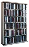 VCM Regal DVD CD Rack Turm Medienregal Medienschrank Aufbewahrung Holzregal Standregal Möbel Bluray Sonoma-eiche 'Roma'