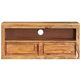 vidaXL TV Schrank Lowboard TV Möbel Fernsehschrank Fernsehtisch TV Board Fernsehmöbel HiFi Schrank Wohnzimmer 88x30x40cm Massivholz Akazie