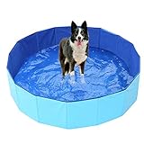 Klappbare Hundebecken, faltbare Hundebadewanne, tragbares Becken großer Hund Whirlpool-rot_120×30cm, Schwimmbad Planschbecken Tragbar