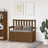 LEDSIX Möbelset Bank Honigbraun 112,5x51,5x96,5 cm Massivholz Kiefer Bänke