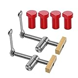 Fxndknjks 2 StüCk Bankhund, Hundelochklemme Holzbearbeitung 3/4 mit 4 StüCk 20 Mm Bankhundeloch Verstellbare Werkbankbank 20 Mm B