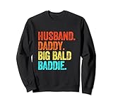 Ehemann Papa Big Bad Baddie Baldie Vatertag Geburtstag Sweatshirt