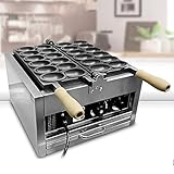 SRMNFADZ Kommerzieller Eierwaffeleisen, elektrische Mini-Muffinmaschine, 1800 W antihaftbeschichteter holländischer Pfannkuchenbäcker, Eierblasen-Waffeleisen für Zuhause und Restaurants