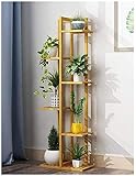 SWEGN Multifunktions-Blumenständer, Balkon, Wohnzimmer, Sukkulenten-Blumenständer, Boden, mehrschichtig, kreativer Bambus, Bambus-Blumentopf, Regal, Schlafzimmer, einfaches modernes Regal (Größe:
