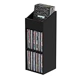 Glorious Record Rack 330 black - Vinylstation mit 2-teiligem Layout, bis zu 330 Platten im 12''-Format, einfacher Aufbau, stabile Bauweise, schwarz