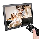 17 Zoll Digitaler Bilderrahmen Elektronischer,Tragbarer 17 Zoll 1440x900 HD,Musik Video Player/Wecker/Kalender, Support MPEG,MP4,AVI,RMVB,JPEG,MP3,WMA Video/Audio/Bild Format