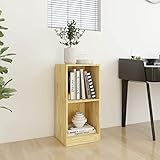 Tidyard Beistellschrank Lagerschrank Holzschrank Kommode Highboard Wohnzimmerschrank Schrank Mehrzweckschrank, für Esszimmer, Wohnzimmer, Küche, Mit 2 Fächern, 35,5x33,5x76 cm Massivholz Kiefer