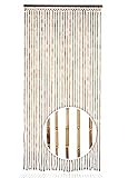 Kobolo Bambusvorhang Türvorhang Bamboo -Braun Natur- Dekovorhang - 90x200 cm - rechteckig - Wohnzimmer