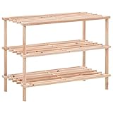 CIADAZ Schuhregal, SchuhaSchuhregalblage, Shoe Rack, Schuh Regal, Schrank Für Schuhe, Shoe Shelf, Shoe Stand, Flurmöbel, 3 Ebenen Tanne Massivholz