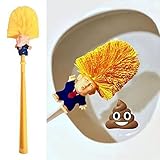Donald Trump Toilettenbürste - Bürsten machen Ihre Toilette wieder großartig Lustiges Gag-Geschenk Politischer Humor Lustige Neuheit Toilettenbürste Bürste Gag Streich Witz Satire(size1 ohne Halter)