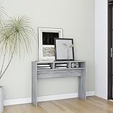 TEKEET Home Furniture Konsolentisch grau Sonoma 105x30x80cm Größe Engineered Wood